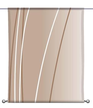 Linea cappuccino dark links, Scheibenhänger eckig